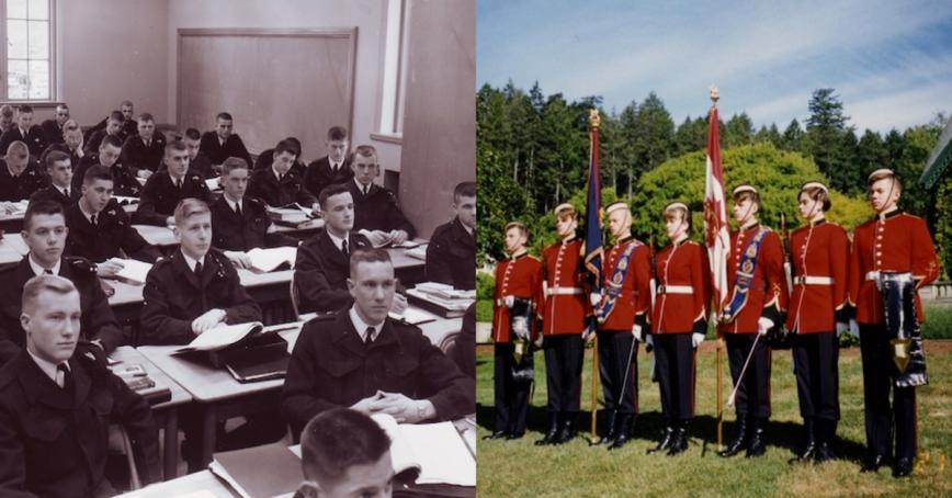 Side by side photos of military personnel at RRU 