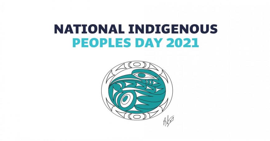 National Indigenous Peoples Day 2021 banner with artwork by Bear Horne
