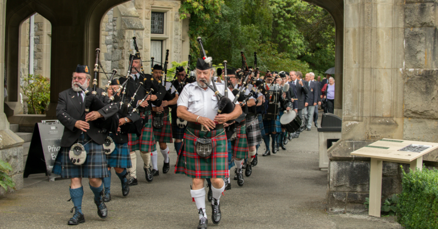 A group of RRMC alumni return to campus for a Homecoming event