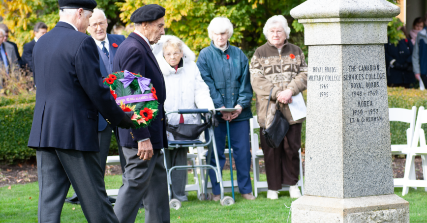 Wreath laid on campus on Remembrance Day.