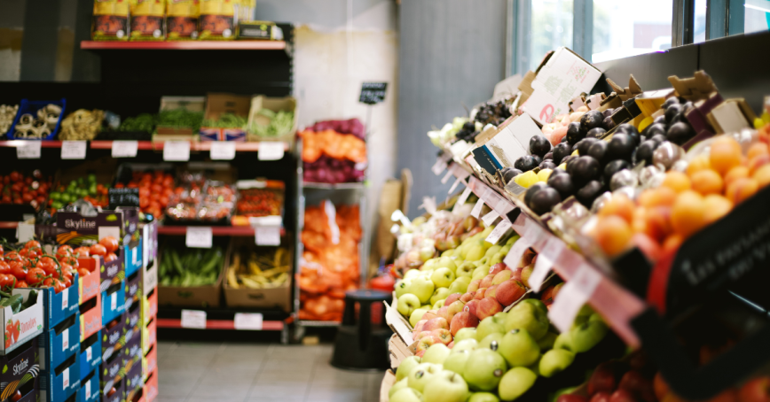 Produce as seen in a small grocery store