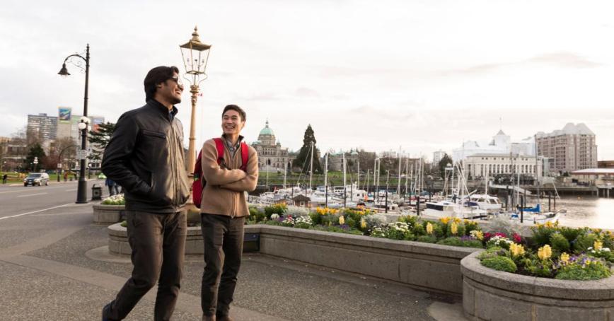 students in downtown victoria