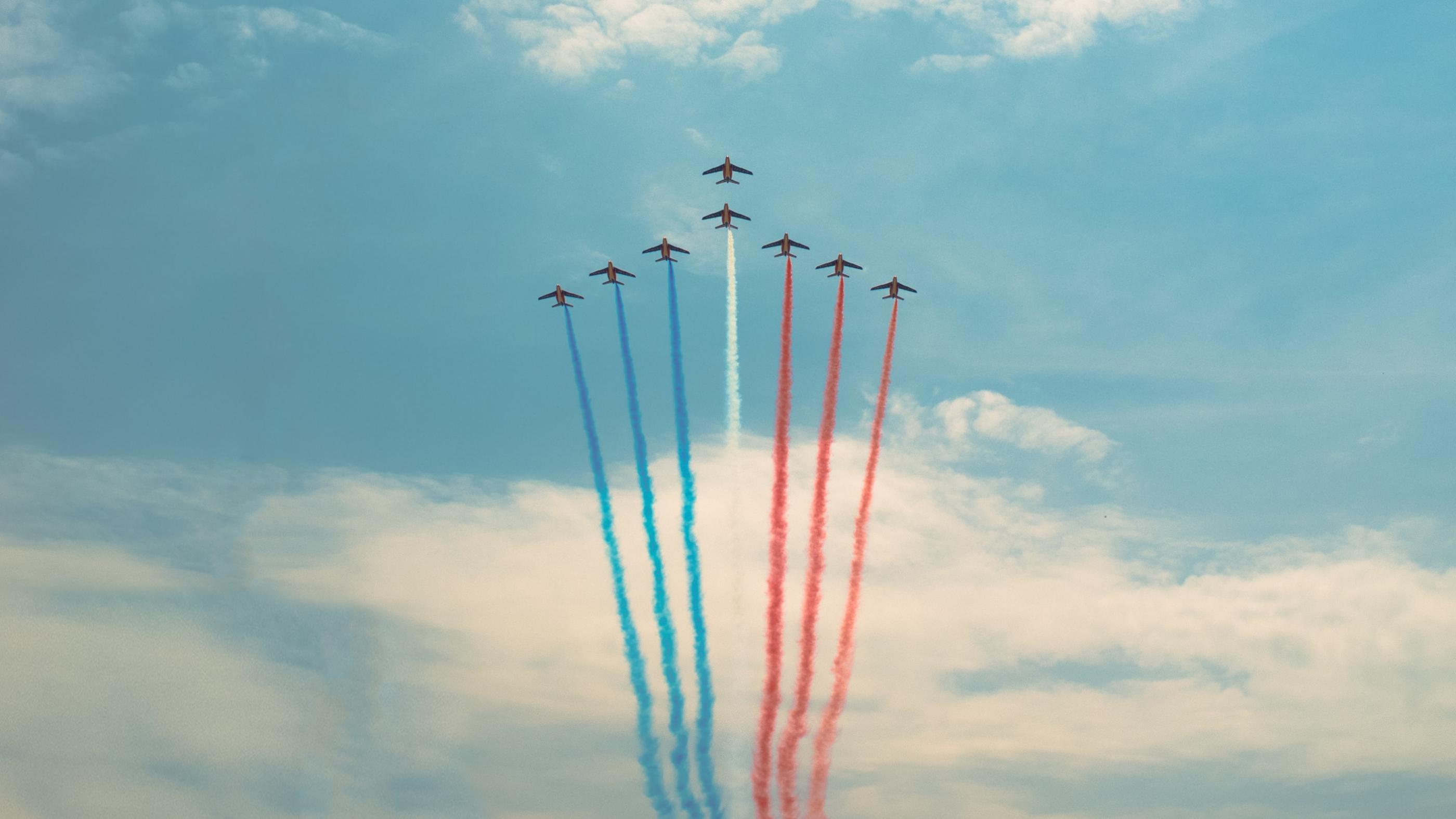 Photo of planes in air