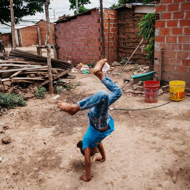 Child playing in Bolivia community
