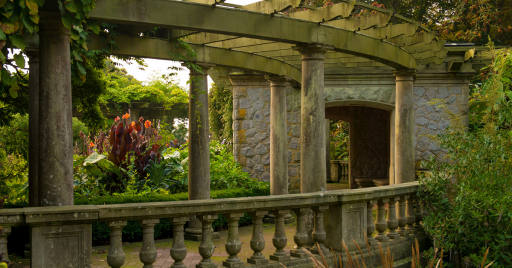 The loggia in the Royal Roads Italian Garden