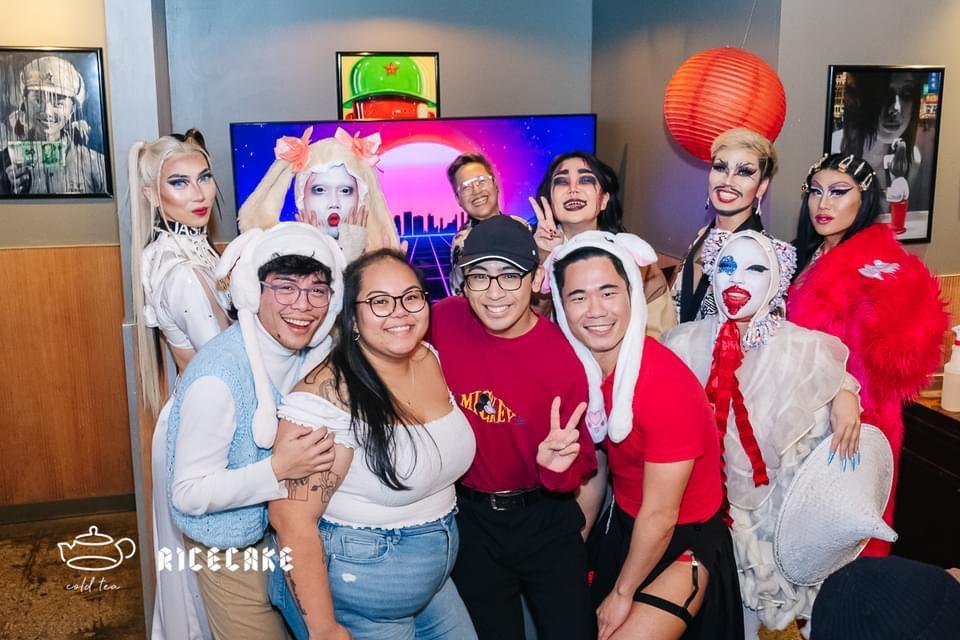 A group of people celebrate Queer-Asian Pride.