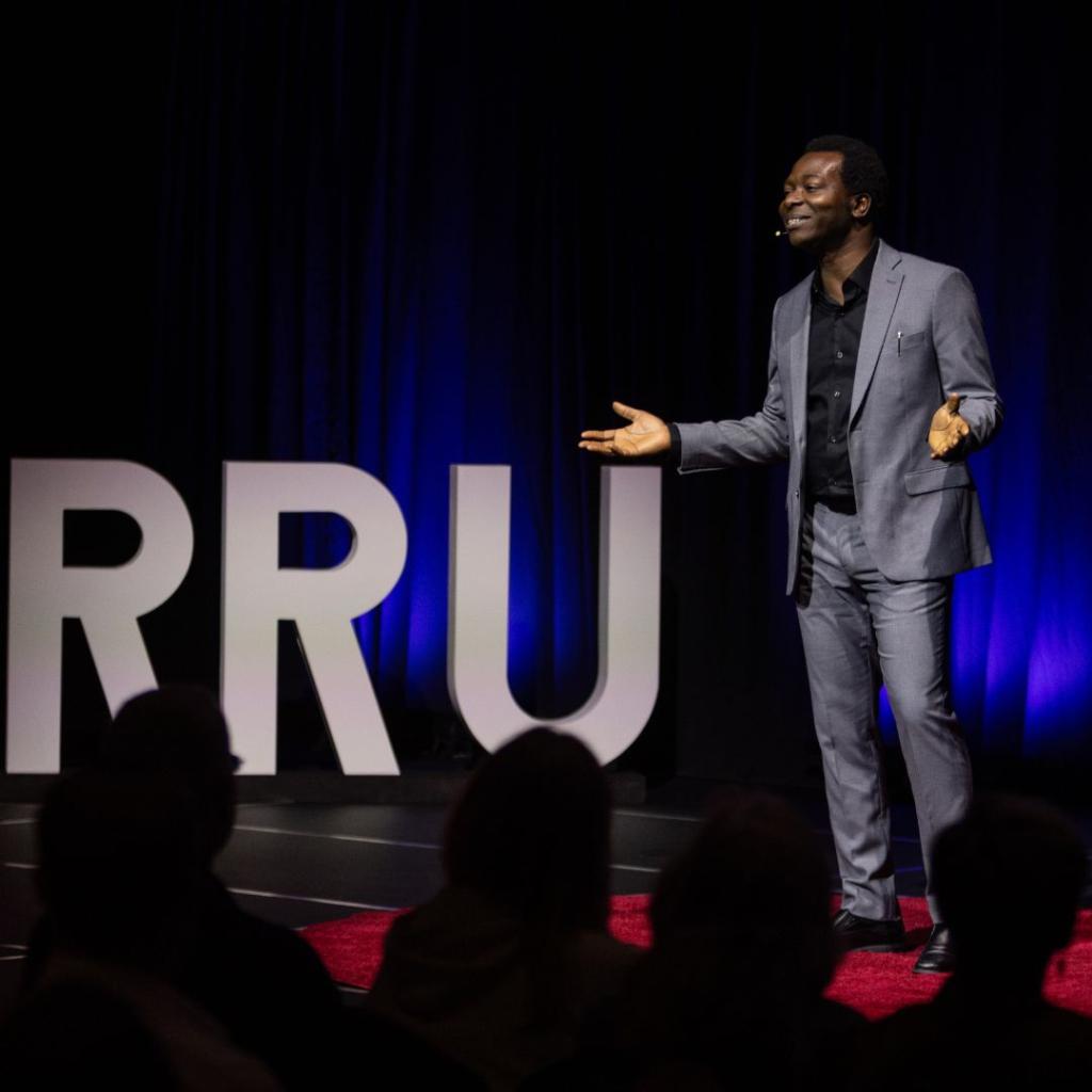 Dapo Bankole speaking at TedX RRU