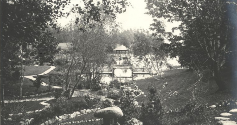 Early picture of Japanese Garden at Hadley Park.