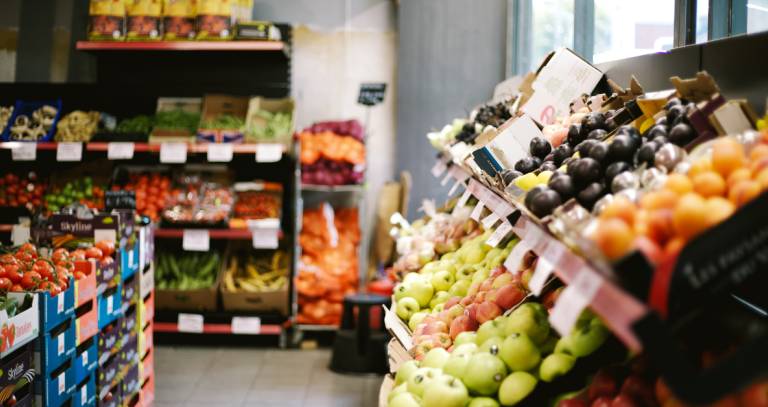 Produce as seen in a small grocery store