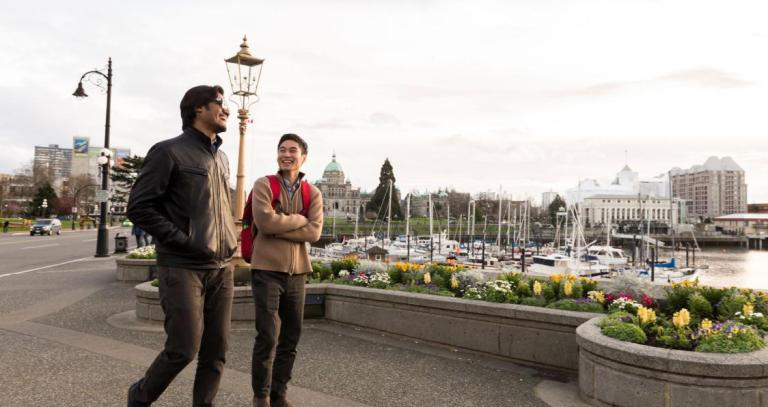 students in downtown victoria