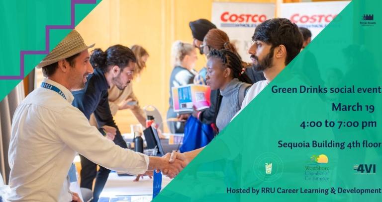 Students talking and smiling at a Career Event