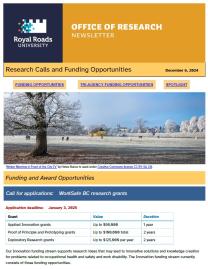 Page 1 of the research ebulletin, with branded header, decorative image, and text.