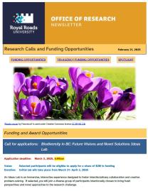 Page 1 of the ebulletin, with branded header, decorative image, and text.