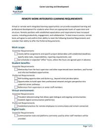 Remote WIL Requirement list